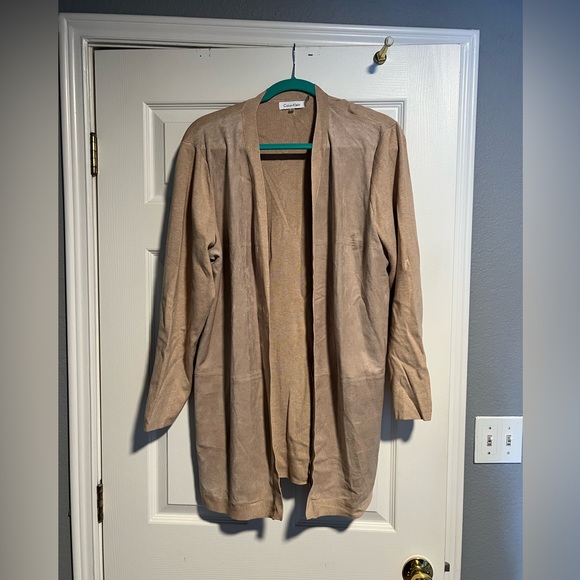 Calvin Klein tan cardigan. Size XL. - Picture 1 of 7
